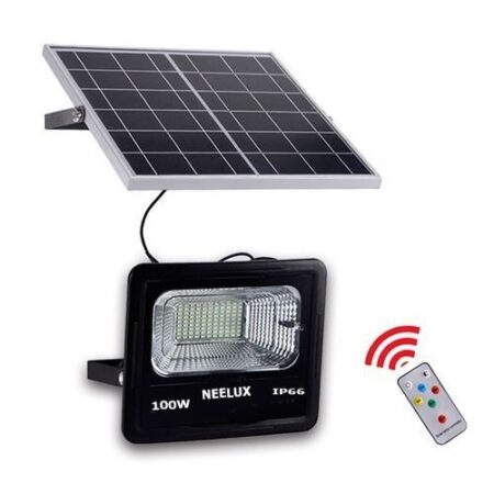 Neelux 100W Super Bright Outdoor Security Solar LED Floodlight