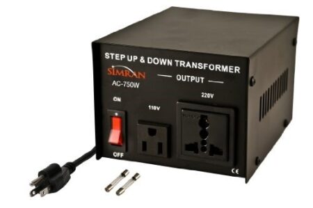 Step up Down Transformer 110 Volt 220 Volt, 750 Watt, Black datasheet